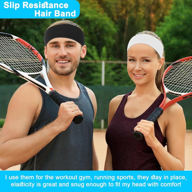 RITOPER Workout Headbands for Women, 3.9 Inch Wide Thick Stretchy Sports Sweatbands, Non Slip No Headache Buttery Soft Head Bands for Yoga, Running, Cycling, Fitness, Daily Use (Solid) - Image 4